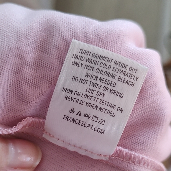 Pink Balloon Shirt Lantern Sleeve Fuzzy Dots Size Small - Picture 9 of 9